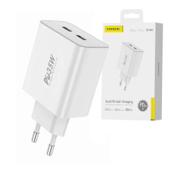 Foneng Adaptor EU50 Dual Ports (Type C+Type C) PD35W White Foneng Adaptor EU50 Dual Ports (Type C+Type C) PD35W White